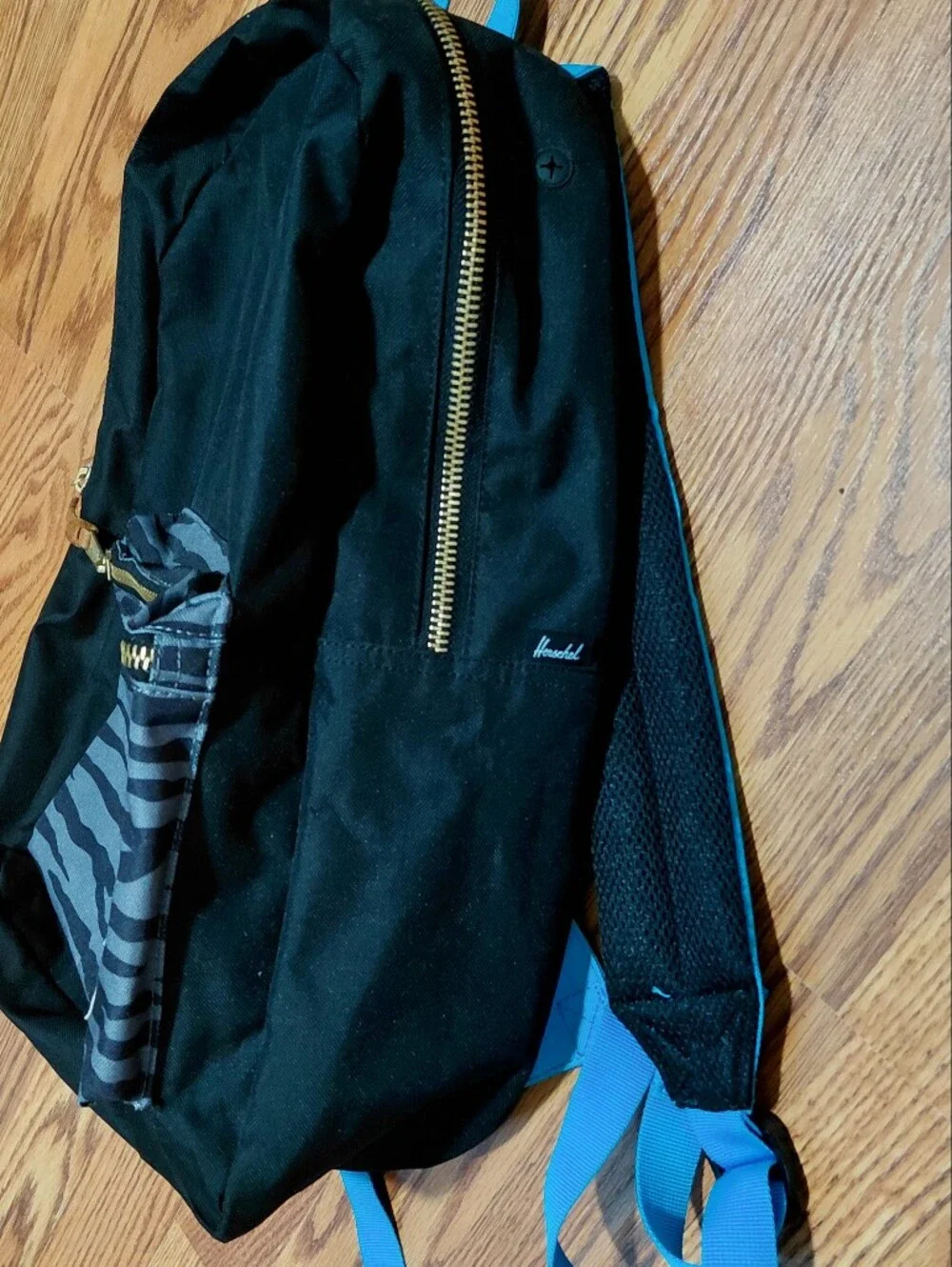 Herschel Suppy Co Bag Backpack Blue Black Zebra Animal Print Book Bag Backpack